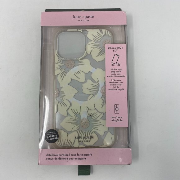 Kate Spade New York| iPhone,6.7”(2021) Hardshell Case- DAISY IRIDESCENT FOIL - Picture 1 of 6